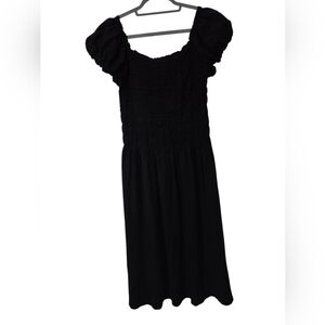 KOURT Black Malta Midi Dress Women Size Medium